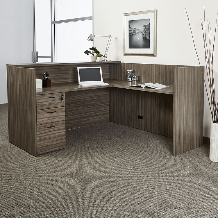 72in x 78in Single Reception L-Desk by WFB Designs