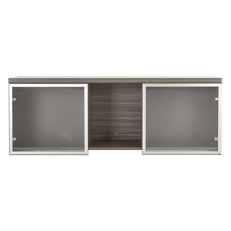 48in W Wall Mount Hutch with Glass Doors by WFB Designs