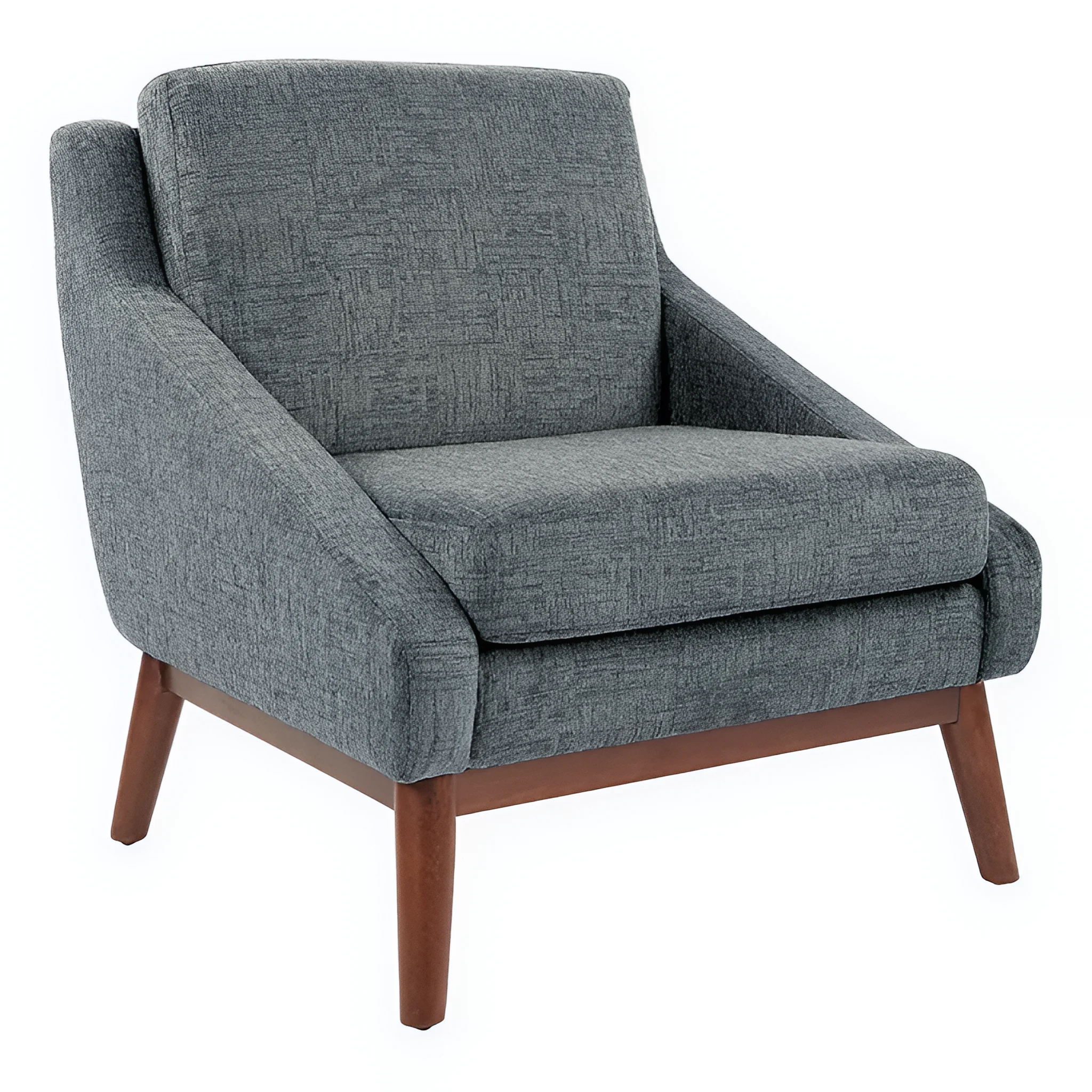 Lounge Chair with Mid-Century Modern Wood Legs by WFB Designs