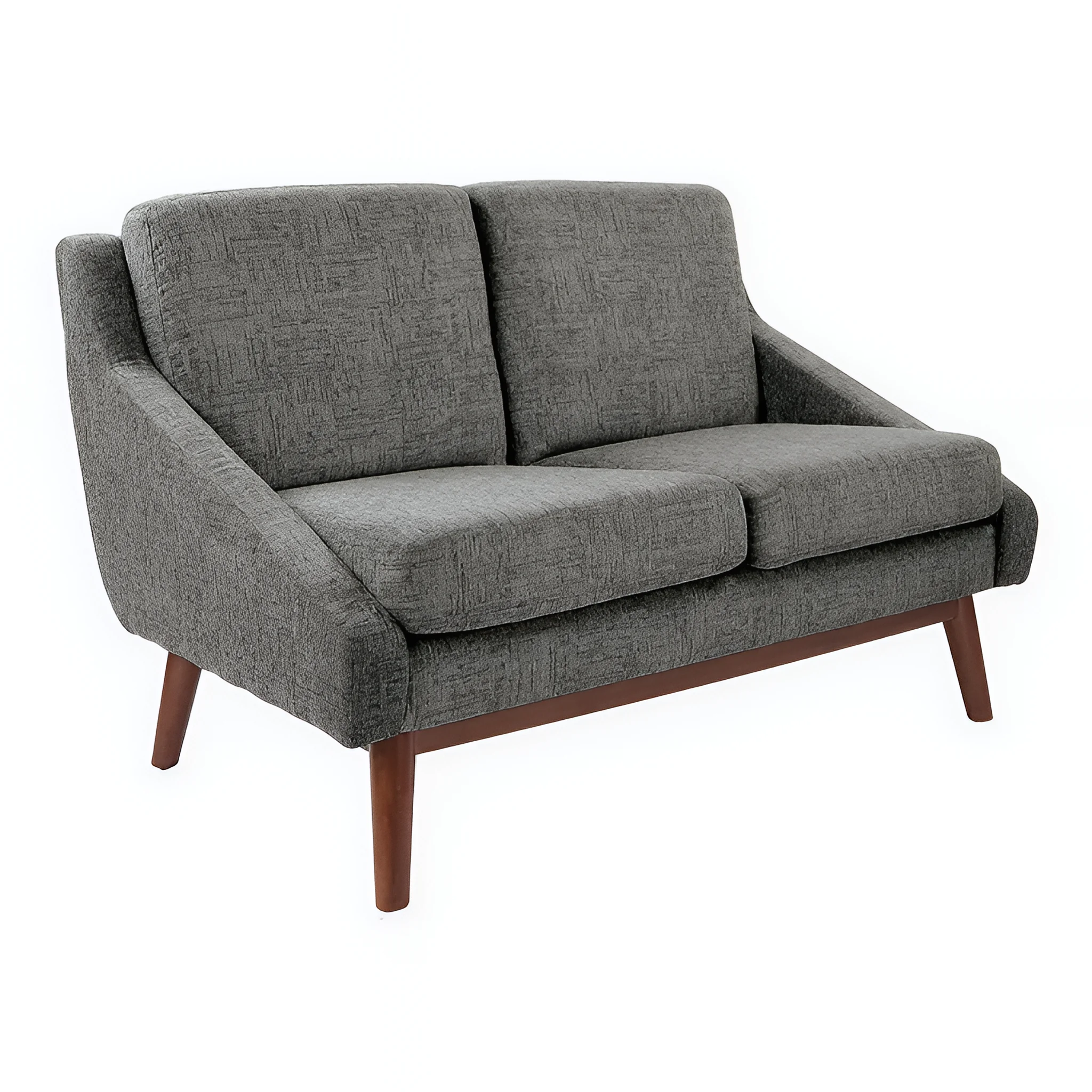 Loveseat with Mid-Century Modern Wood Legs by WFB Designs