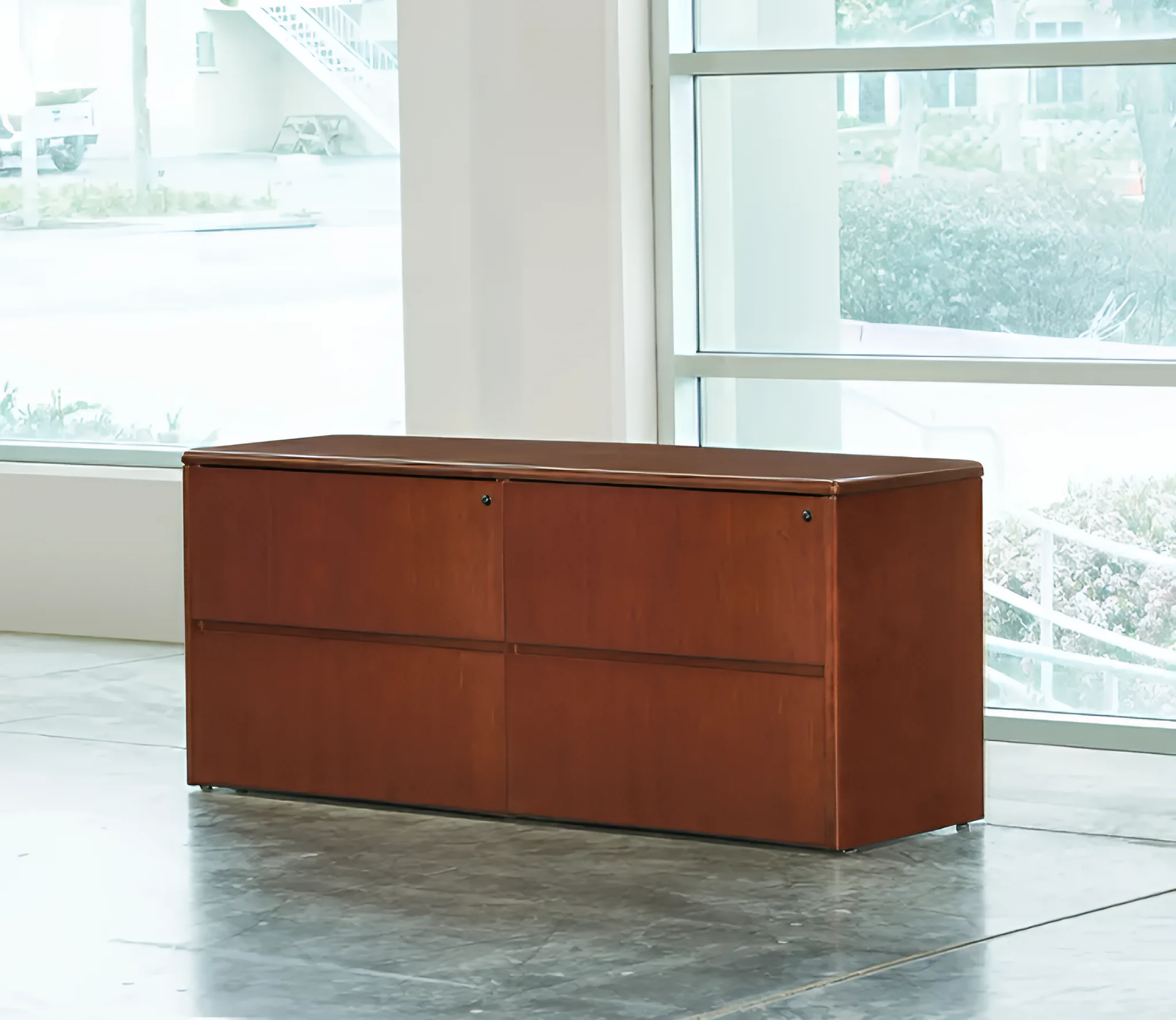 Double Lateral File Credenza by WFB Designs in Dark Cherry