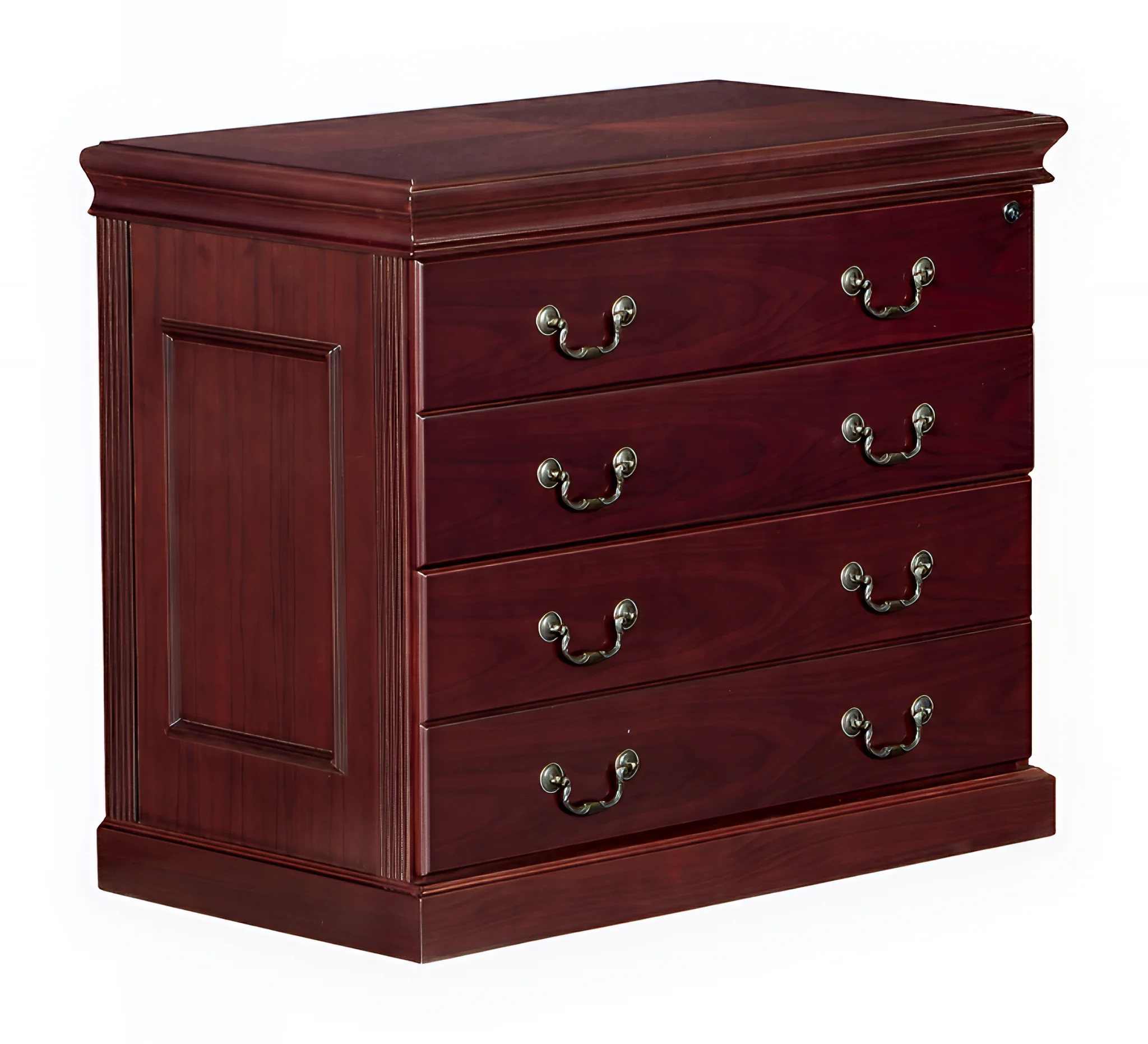 Ball-Bearing Lateral File Cabinet 36in W x 20in D x 30in H with 2 Drawers by WFB Designs