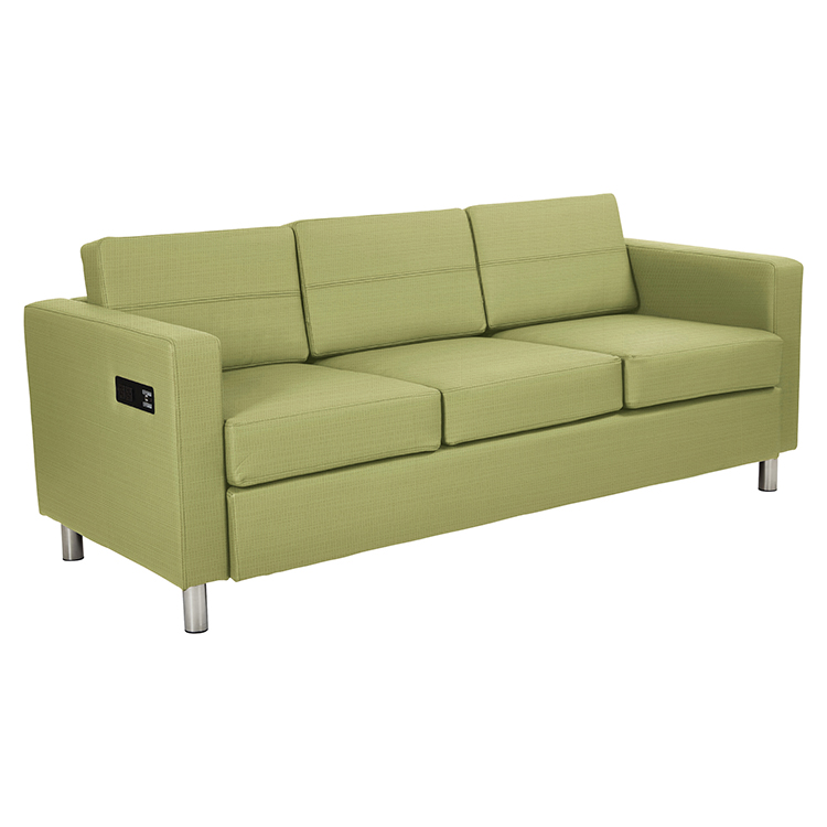 Sofa in Enhanced Fabrics with Power Charging Outlets by WFB Designs