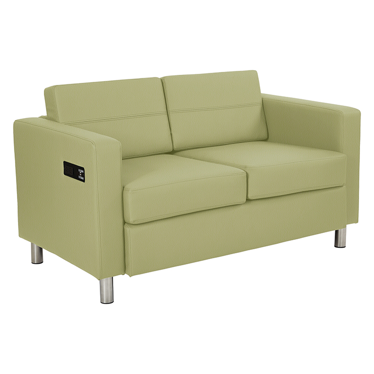 Loveseat in Premium Vinyls with Power Charging Outlets by WFB Designs