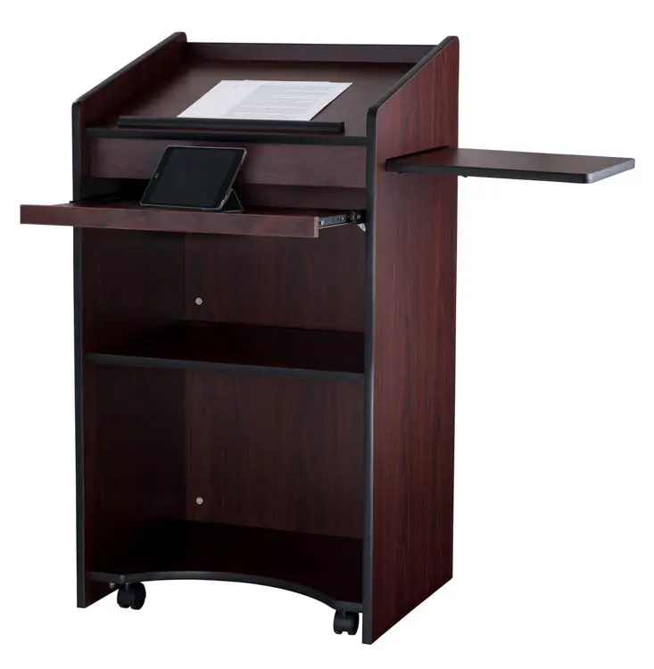 Oklahoma Sound Aristocrat Series 46H Floor Lectern, Medium Oak (600-MO) | Quill