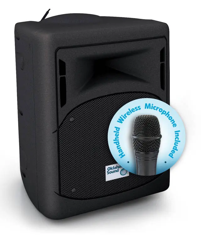 Oklahoma Sound PRA-8000-PRA8-5 40 watt Wireless PA System with Wireless Handheld Microphone