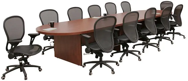 Modular Racetrack Conference Table 16ft W x 52in D with Power Data Grommets by Regency Furniture