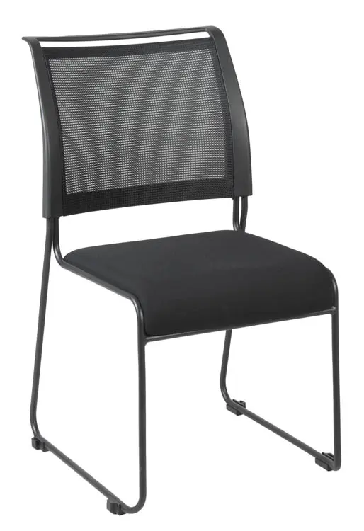 Regency Maxx Mesh Stacking Office Chair, Fabric Seat, Black, 6/Pack (4300BK6PK) | Quill
