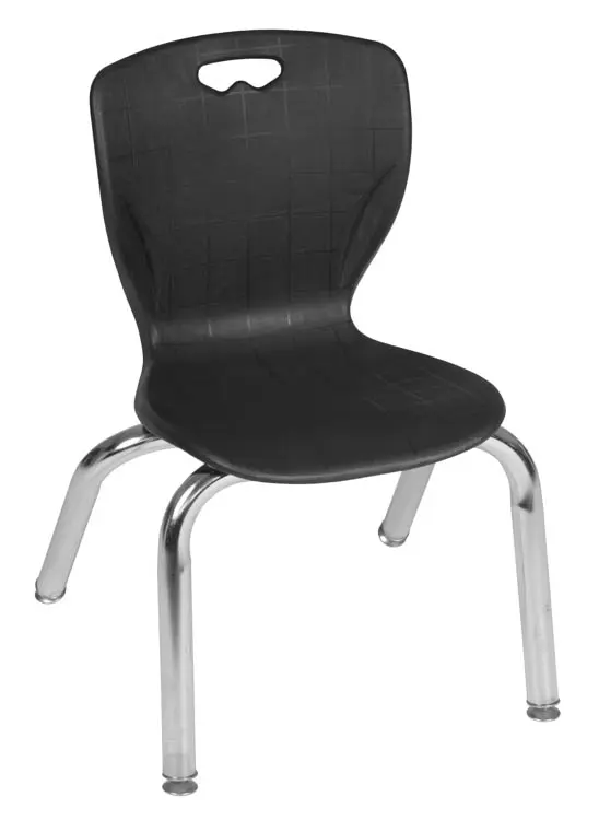 4500BK4PK Andy 12 in. Stack Chair, Black - Pack of 4