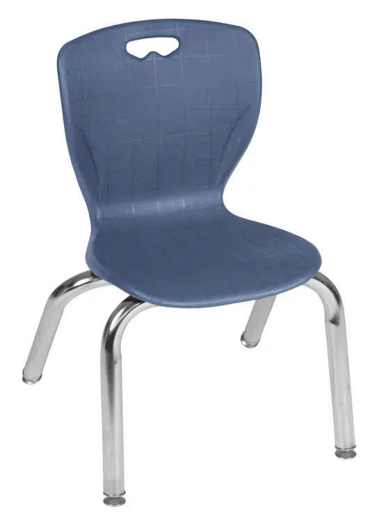 4500NV8PK Andy 12 in. Stack Chair, Navy Blue - Pack of 8