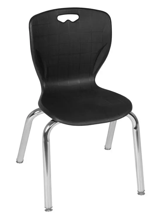 4520BK8PK Andy 15 in. Stack Chair, Black - Pack of 8