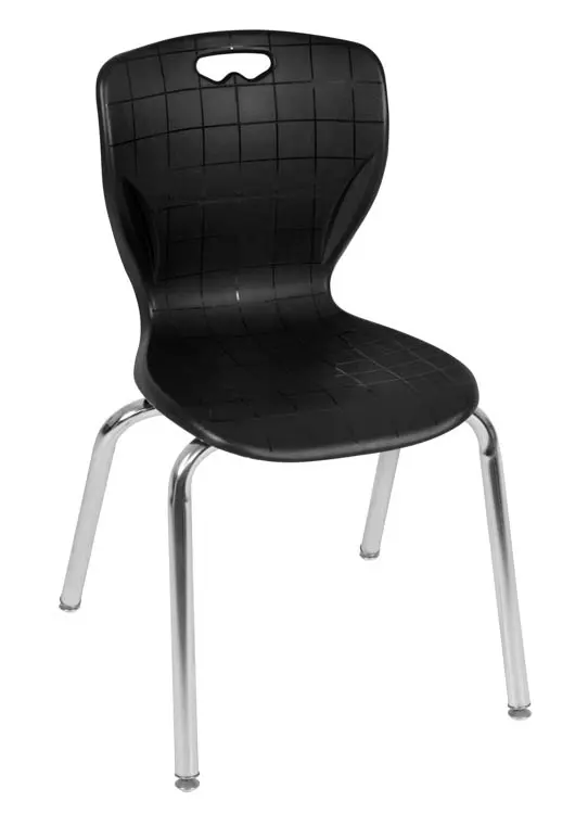 4540BK4PK Andy 18 in. Stack Chair, Black - Pack of 4