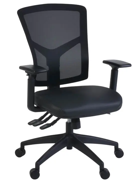 Regency Cosmo Ergonomic Mesh High-Back Multi-Function 3-Paddle Task Chair w/ Arms, Black (5110BK) | Quill