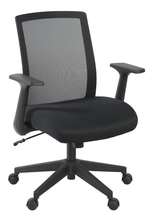 Regency Squire Ergonomic Task Mesh Office Swivel Chair w/ Flip Up Arms, Black (5401BK) | Quill