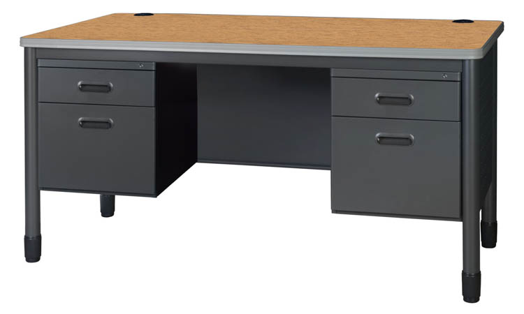60in W Double Pedestal Desk by Regency Furniture