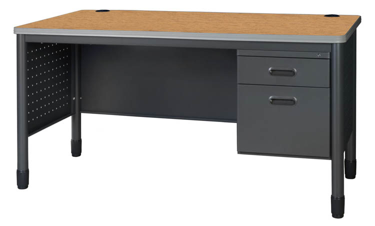 60in W Single Pedestal Desk by Regency Furniture