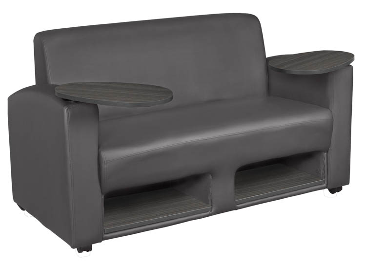 Tablet Arm Loveseat w/ Storage by Regency Furniture