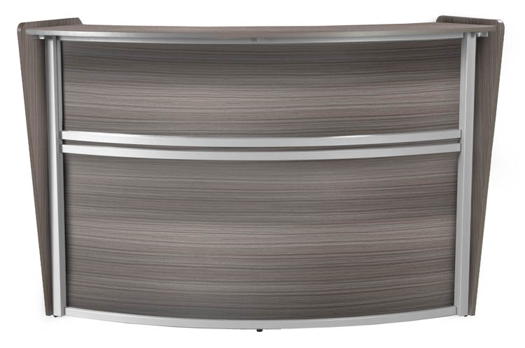 Single-Unit Reception Curved Desk Workstation 72in W x 32in D by Regency Furniture