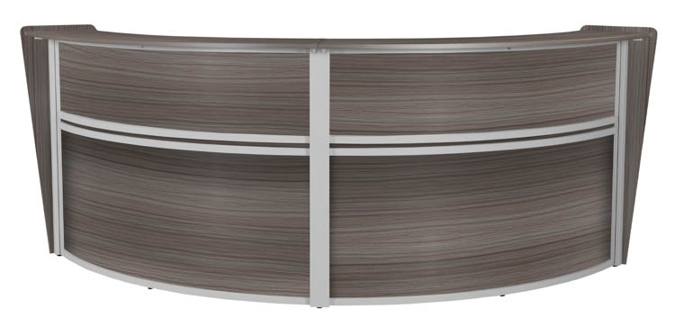 Double-Unit Reception Curved Desk Workstation by Regency Furniture