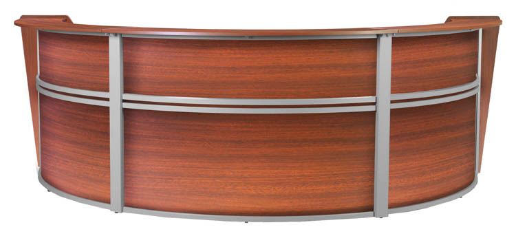 Triple-Unit Reception Curved Desk Workstation by Regency Furniture