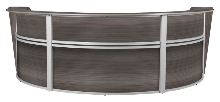 Triple-Unit Reception Curved Desk Workstation by Regency Furniture