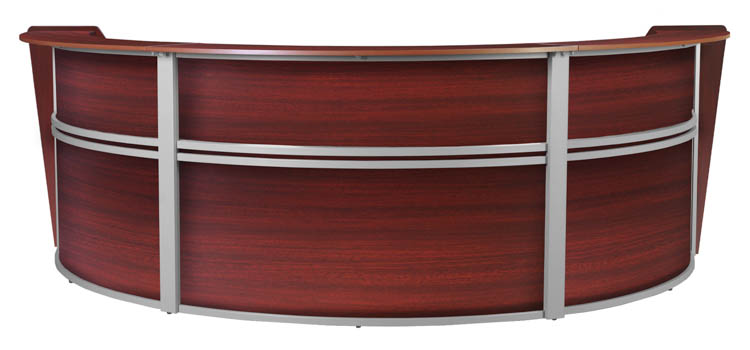 Triple-Unit Reception Curved Desk Workstation by Regency Furniture