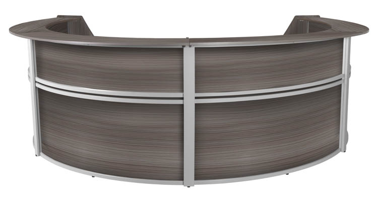Four-Unit Reception Curved Desk Workstation by Regency Furniture