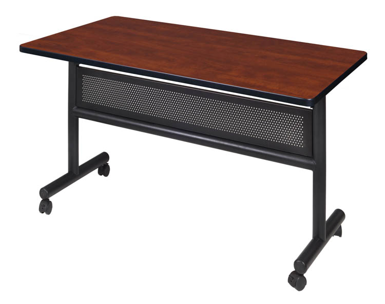 Buy Cheap 48″ Flip Top Mobile Training Table with Modesty by Regency Furniture