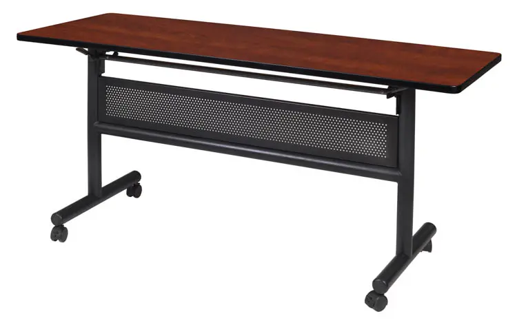 Flip-Top Nesting Training Table 60in W x 24in D x 29in H with Modesty Panel by Regency Furniture