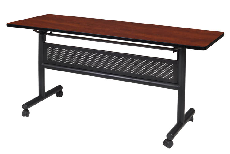 60" Flip Top Mobile Training Table with Modesty by Regency Furniture