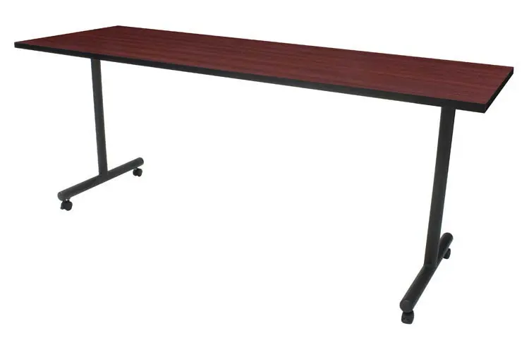MKTRCC7224MH 72 In. Kobe Mobile Rectangular Training Table - Mahogany