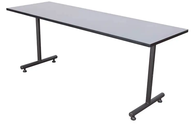 Regency 72-inch Metal & Wood Kobe Rectangular Training Table, Gray, Grey | Quill
