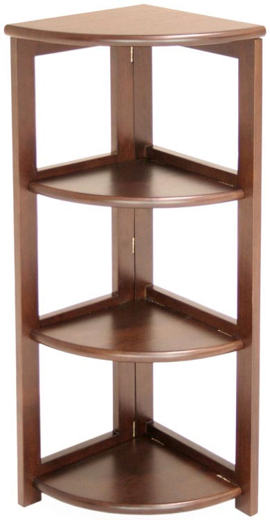 3 Shelf Folding Corner Bookcase by Regency Furniture