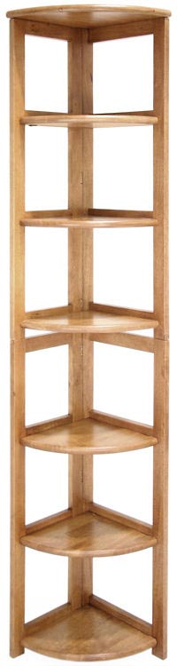 6 Shelf Folding Corner Bookcase by Regency Furniture