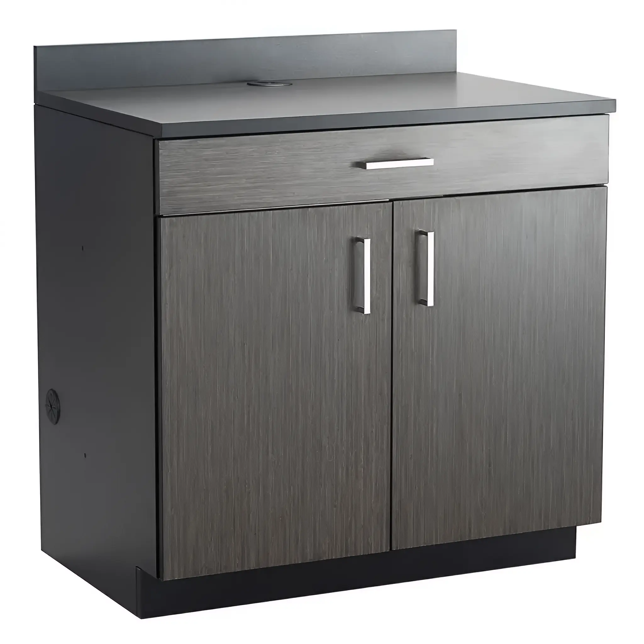 Safco 36"H Modular Break Room Two Doors/One Drawer/One Adjustable Shelf Base Cabinet, Asian Night/Black (1701AN)