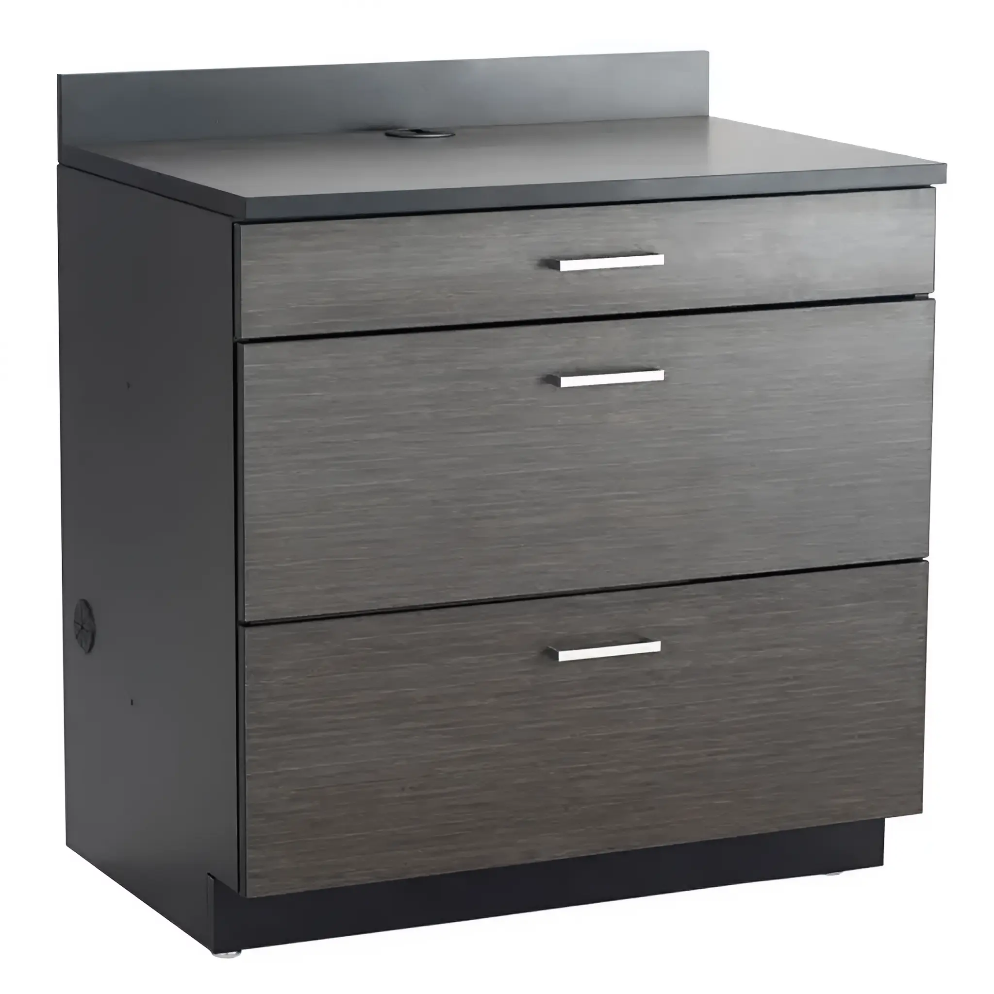 Safco 36"H Modular Break Room Three Drawer Base Cabinet, Asian Night/Black (1703AN)