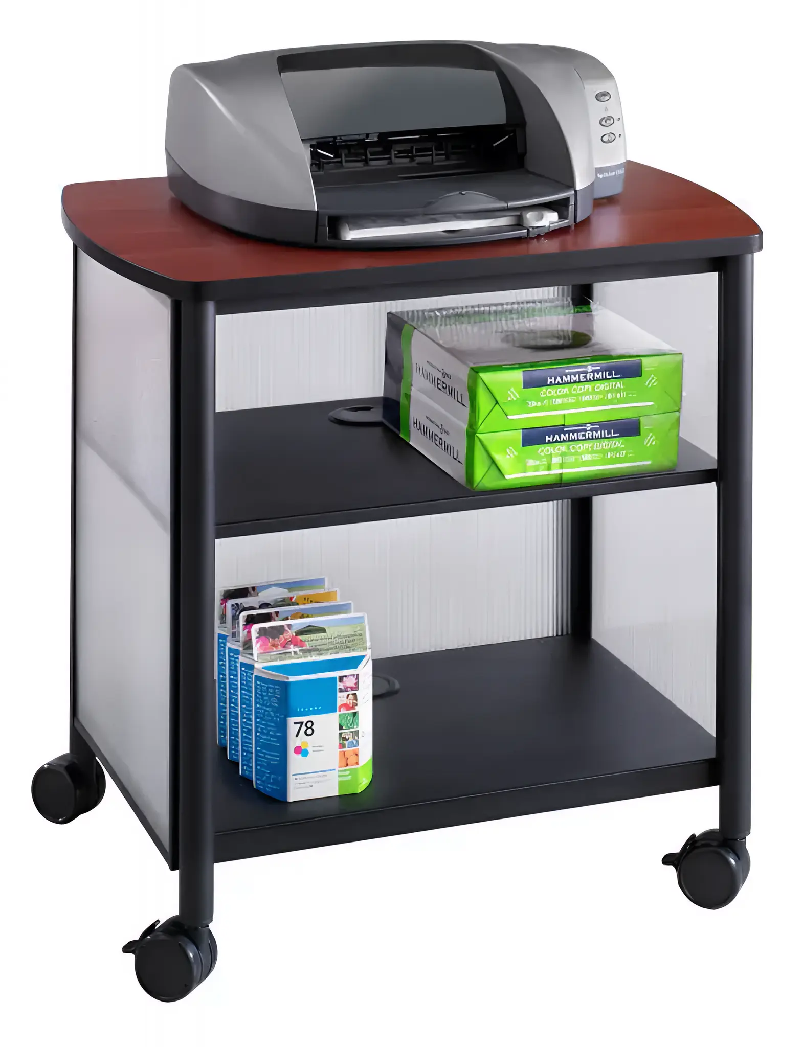 Mobile Storage Cabinet 26in W x 21in D x 27in H with One Fixed Interior Shelf by Safco Office Furniture