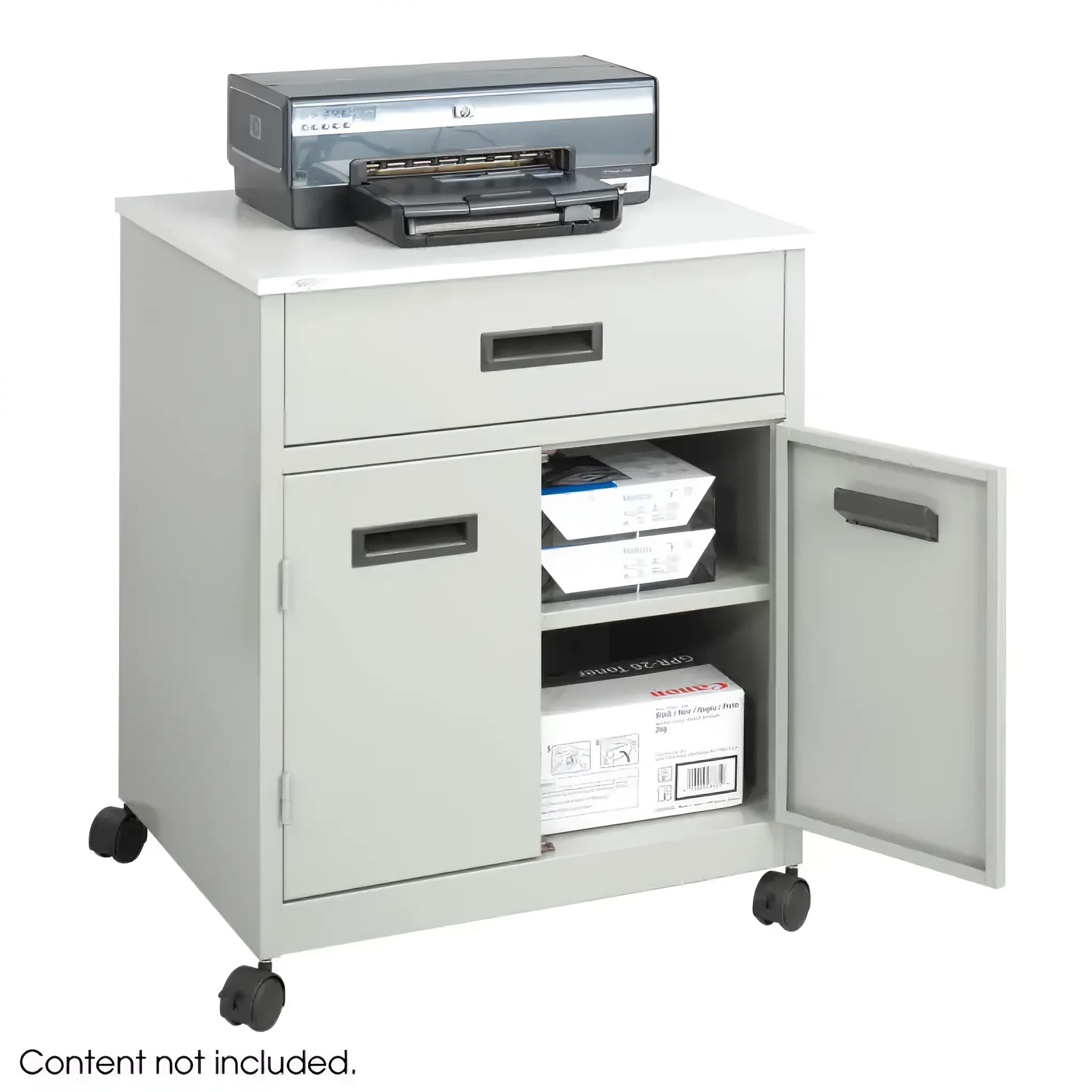 Enclosed Steel Machine Stand 25in W x 20in D x 30in H by Safco Office Furniture