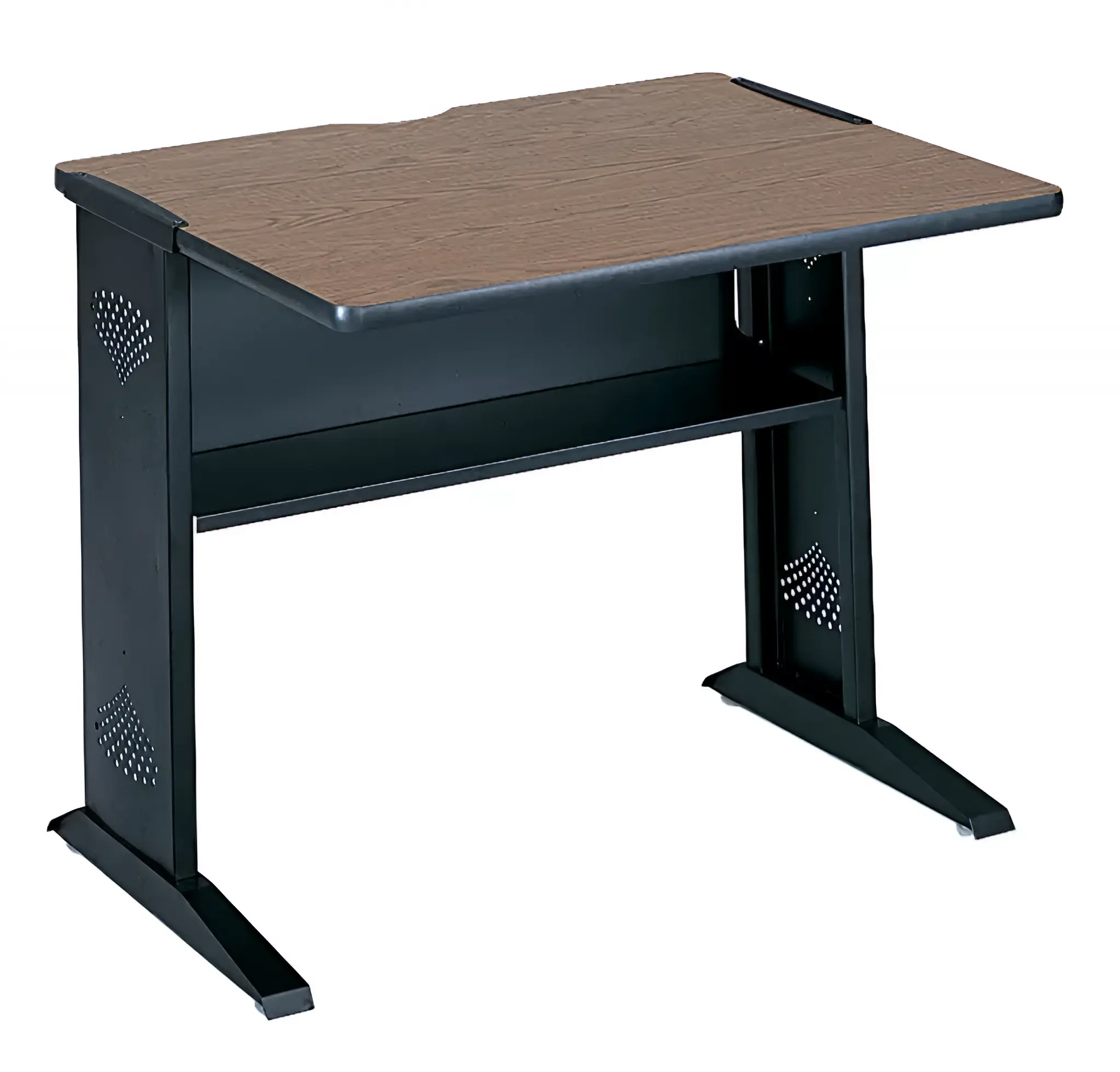 Safco 1930 Mahogany or Medium Oak- reversible 36''W Reversible Top Computer Desk