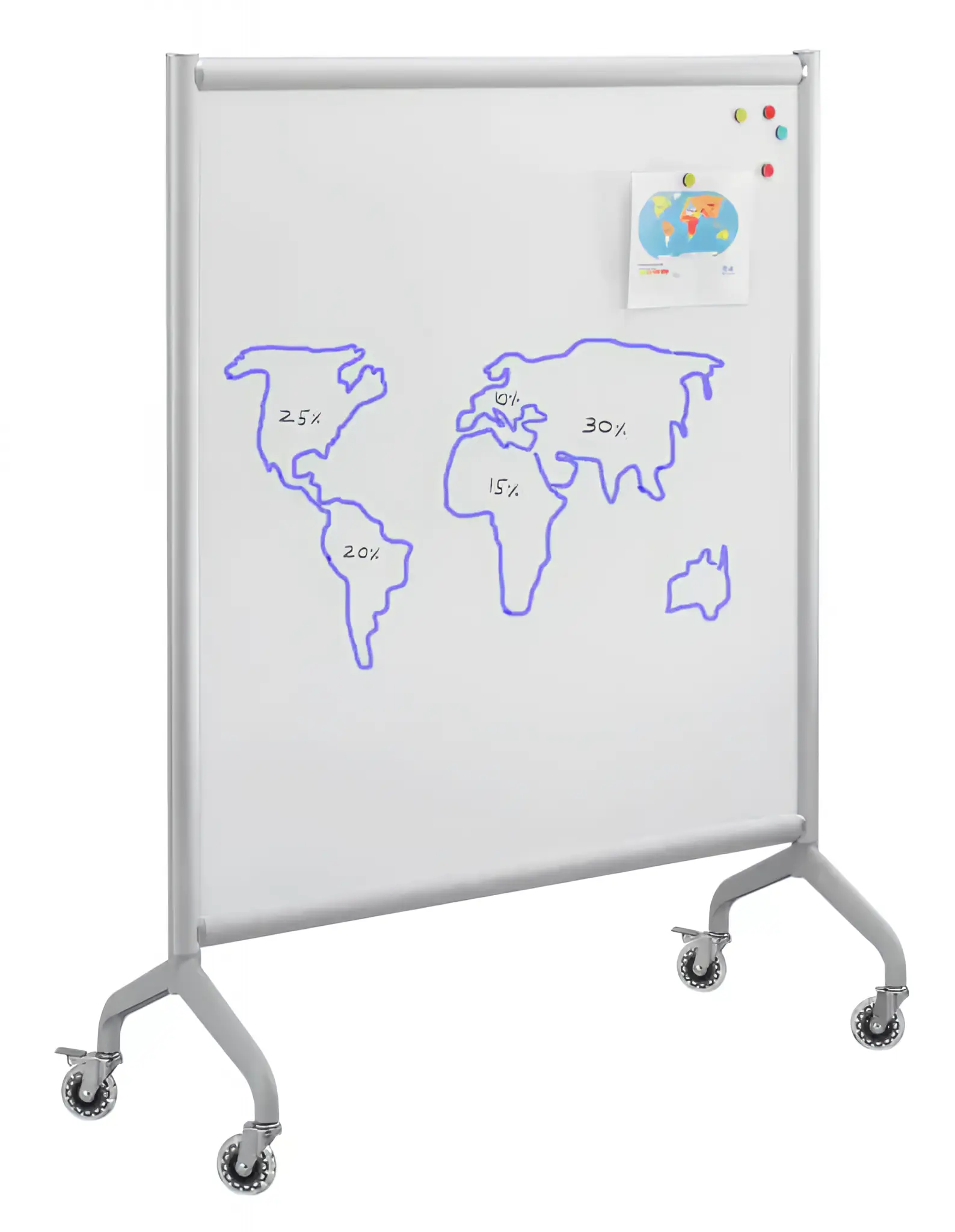2015WBS 54 x 42 in. Rumba Full Panel Whiteboard Collaboration Screen, White & Gray