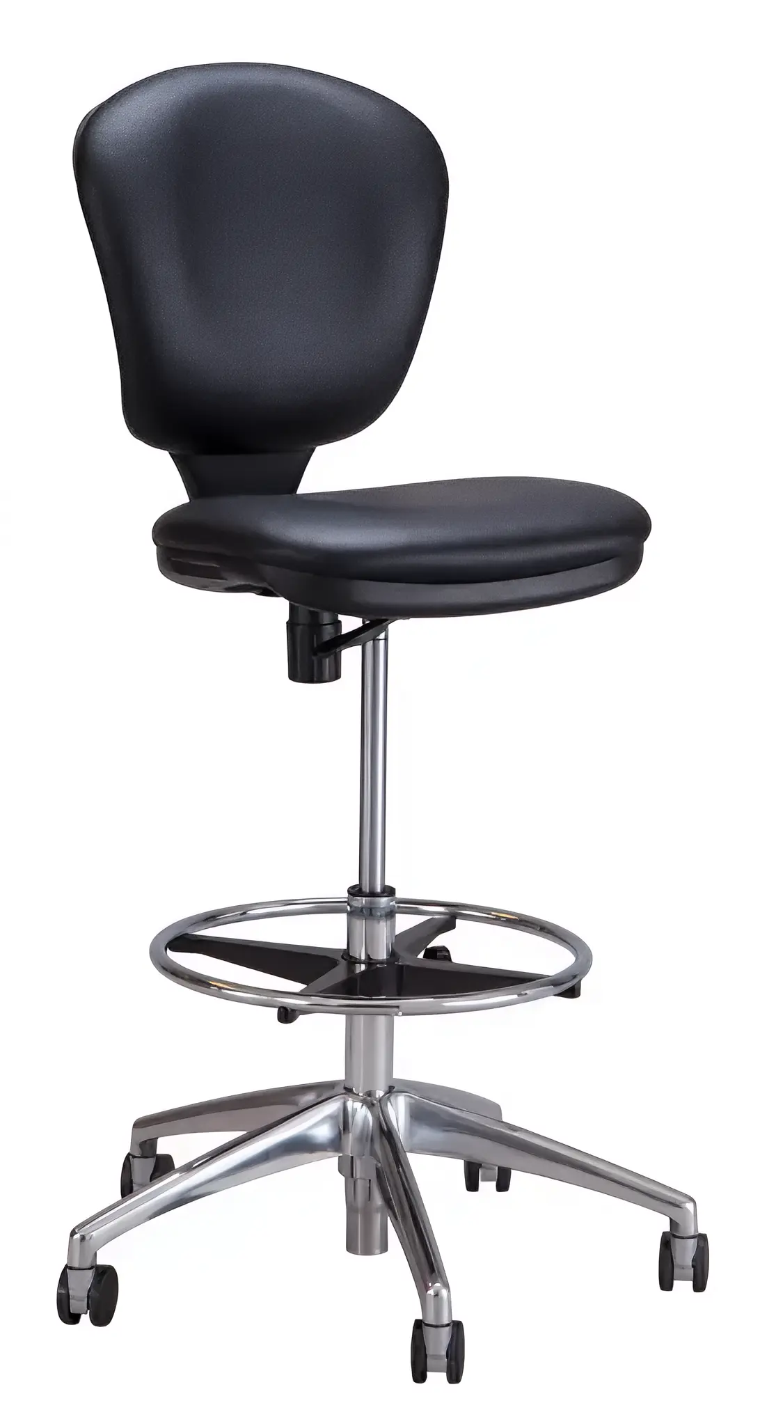 Drafting Chair Extended Height Chair,Black,Vinyl, 23" to 33" Height, Vinyl, Black