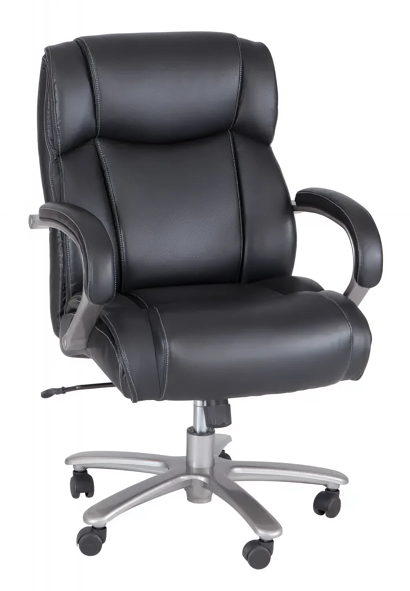 Big and Tall Mid-Back Task Chair with Leather Seat and 400 lb Capacity by Safco Office Furniture