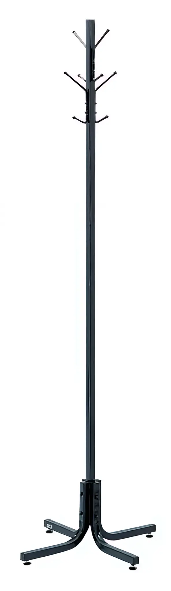 Safco 4163BL Costumer  Four Ball-Tipped Double-Hooks  Metal - Black