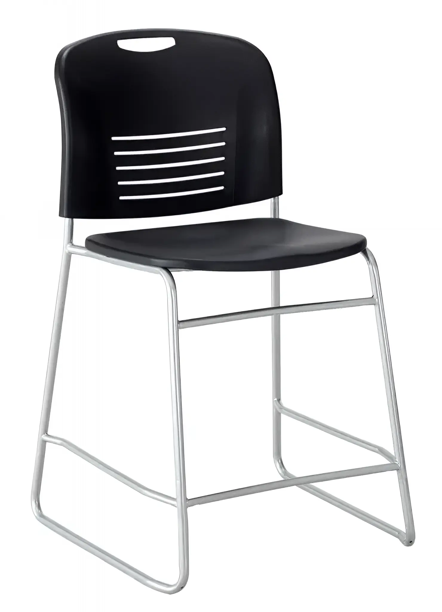 Safco 4296BL VY Counter Height Chair - Black - 40 x 18 x 22 in.