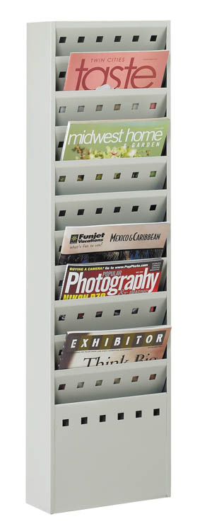 11-Pocket Steel Magazine Rack by Safco Office Furniture