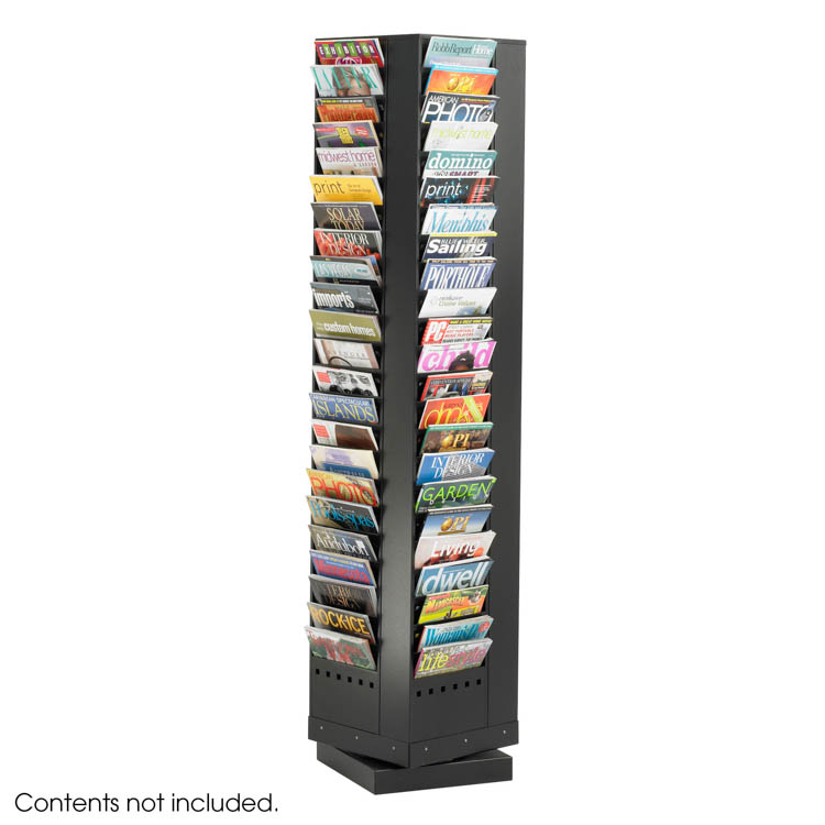 92-Pocket Steel Rotary Magazine Rack by Safco Office Furniture