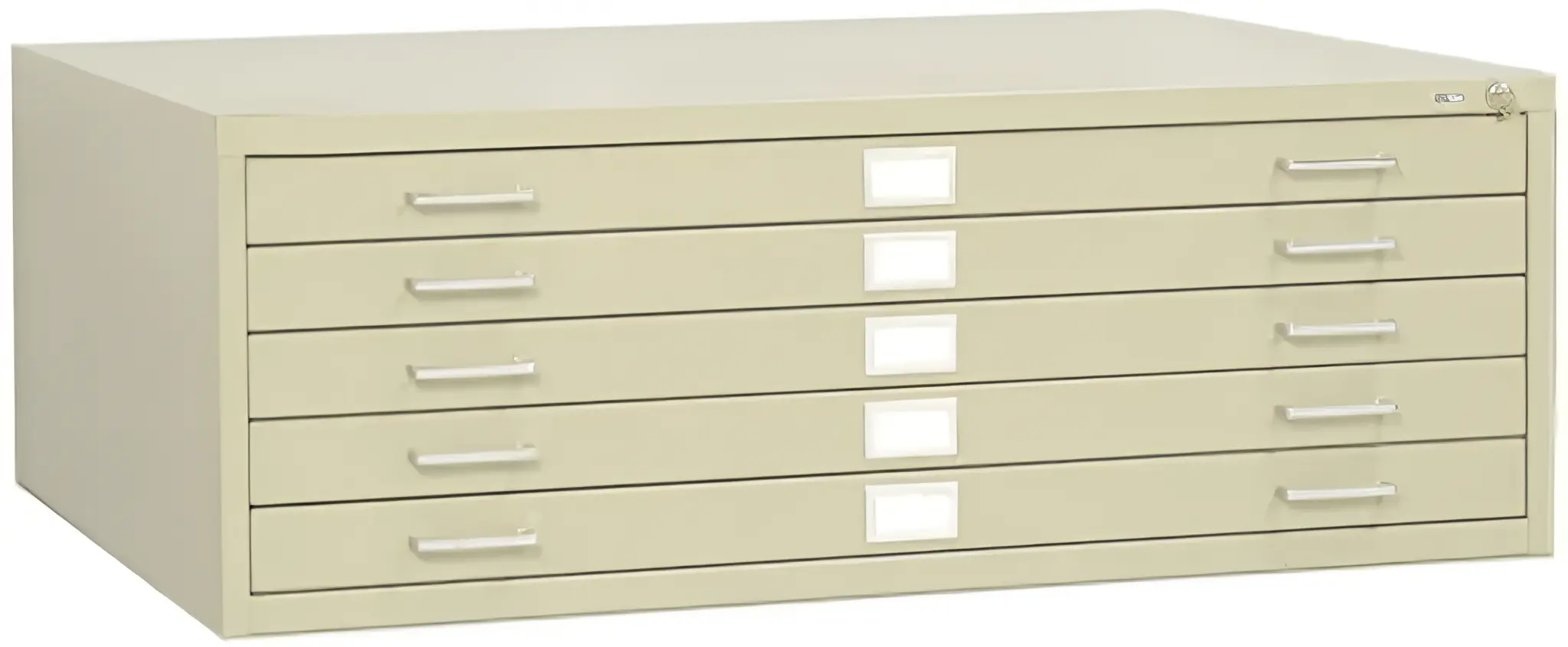 Safco® Steel Flat File, For Sheets up to 43" x 32", 5-Drawer, Tropic Sand, 16 1/2"H x 46 3/8"W x 35 3/8"D