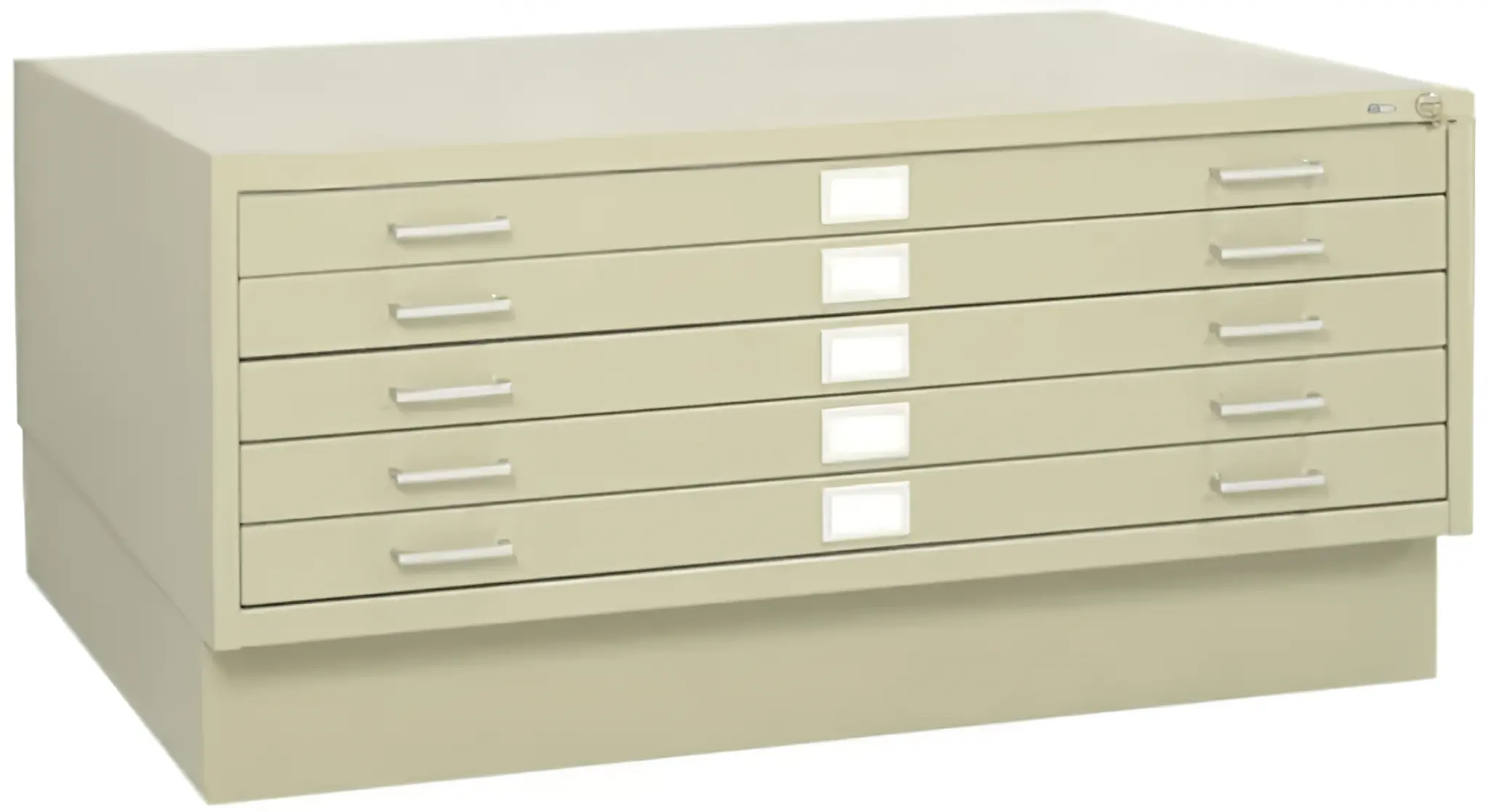 Ball-Bearing Flat File Cabinet 53in W x 41in D x 23in H with 5 Drawers by Safco Office Furniture