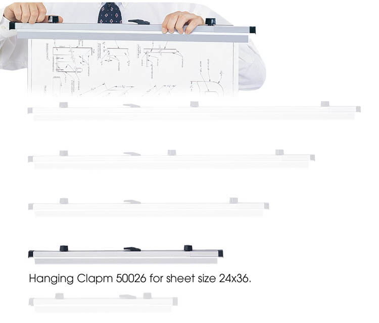 24in Hanging Clamps for 24in x 36in Sheets by Safco Office Furniture