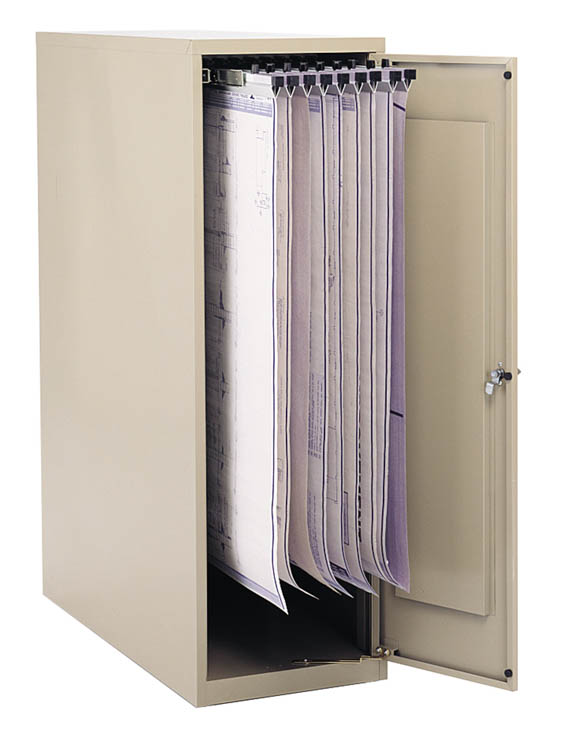 Small Vertical Storage Cabinet for 18in and 24in Hanging Clamps by Safco Office Furniture
